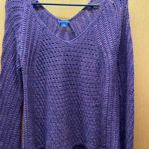 Maroon purple thin knit sweater